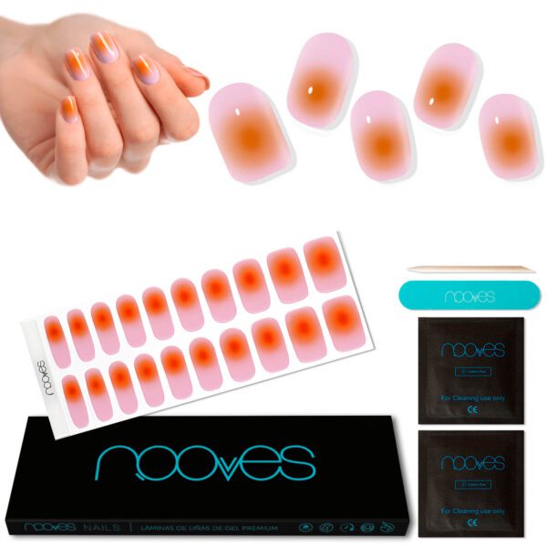 Marca: NOOVES. Imagen: Rosy-Mirage_1.jpg. NOOVES NAILS Láminas de Uñas de Gel Precurado Premium - Rosy Mirage - Rosa | Tiras De Uñas De Gel semicurado| Pegatinas Uñas Semipermanente en Gel| Gel Nail stickers| Uñas de gel Pegatinas