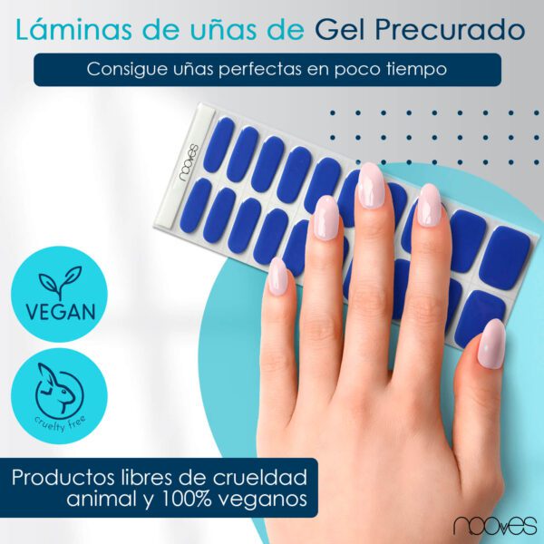 Marca: NOOVES. Imagen: RoyalNavyMesadetrabajo2.jpg. NOOVES NAILS Láminas de Uñas de Gel Precurado Premium - Royal Blue - Azul| Tiras De Uñas De Gel semicurado| Pegatinas Uñas Semipermanente en Gel| Gel Nail stickers| Uñas de gel Pegatinas