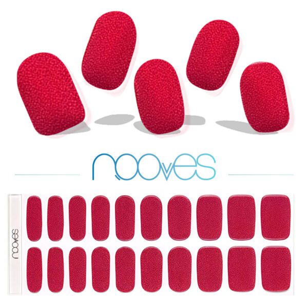 Marca: NOOVES. Imagen: RubyGlaze6.jpg. NOOVES NAILS Láminas de Uñas de Gel Precurado Premium - Ruby Glaze - Rojo | Tiras De Uñas De Gel Semicurado| Pegatinas Uñas Semipermanente en Gel| Gel Nail stickers| Uñas de gel Pegatinas