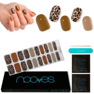 Marca: NOOVES. Imagen: SafariMesadetrabajo1.jpg. NOOVES - Láminas de Gel para Uñas|Safari - Nail Art | 20 uds, Uñas de Gel Semicuradas Premium, Gel Nail Stickers,Pegatinas Uñas de Gel, Incluye 1 Lima de Uñas y 1 Palito de Naranjo, Vegano