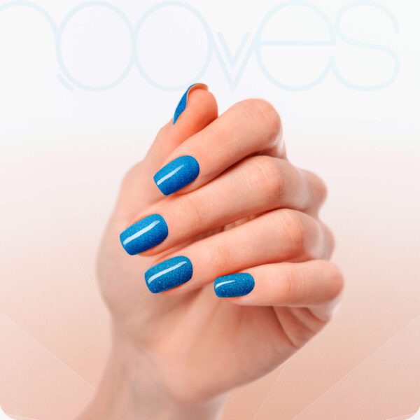 Marca: NOOVES. Imagen: Sea-Water-2_1.jpg. Láminas de Uñas de Gel Precurado Glitter + Lámpara de secado de uñas UV/LED PORTÁTIL 8w|Tiras De Uñas De Gel semicurado|Pegatinas Uñas Semipermanente en Gel|Gel Nail stickers|Uñas de gel Pegatinas