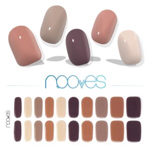 Marca: NOOVES. Imagen: Secret-Earth.jpg. NOOVES NAILS Láminas de Uñas de Gel Precurado Premium - Secret Earth - Marrón (Multicolor - Marrón) | Tiras De Uñas De Gel semicurado| Pegatinas Uñas Semipermanente en Gel| Gel Nail stickers| Uñas de gel Pegatinas