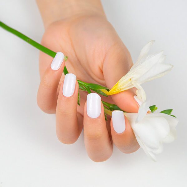 Marca: NOOVES. Imagen: Snow_White_P.jpg. NOOVES NAILS Láminas de Uñas de Gel Precurado Premium - Snow White - Blanco | Tiras De Uñas De Gel semicurado| Pegatinas Uñas Semipermanente en Gel| Gel Nail stickers| Uñas de gel Pegatinas