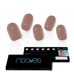 Marca: NOOVES. Imagen: Terra-12.jpg. NOOVES NAILS Láminas de Uñas de Gel Precurado Premium - Terra | Nude (Marrón) | Tiras De Uñas De Gel semicurado| Pegatinas Uñas Semipermanente en Gel| Gel Nail stickers| Uñas de gel Pegatinas