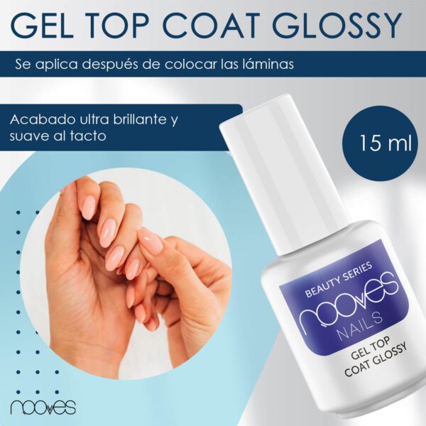 Marca: NOOVES. Imagen: TopCoat_2a054018-ac94-4f93-b514-01636811c78b.jpg. Starter Kit Beauty Rose|2 Láminas de Uñas de Gel Precurado Premium|Lámpara de uñas UV/LED|Gel Top Coat Glossy|Tiras De Uñas De Gel semicurado|Pegatinas Uñas Semipermanente en Gel|Gel Nail stickers