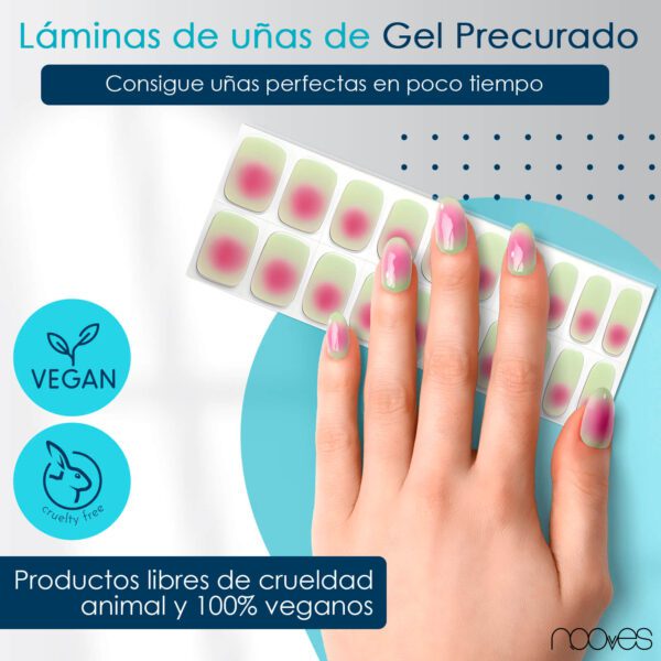 Marca: NOOVES. Imagen: ZenGarden_1Mesadetrabajo2.jpg. NOOVES NAILS Láminas de Uñas de Gel Precurado Premium - Zen Garden - Verde| Tiras De Uñas De Gel semicurado| Pegatinas Uñas Semipermanente en Gel| Gel Nail stickers| Uñas de gel Pegatinas