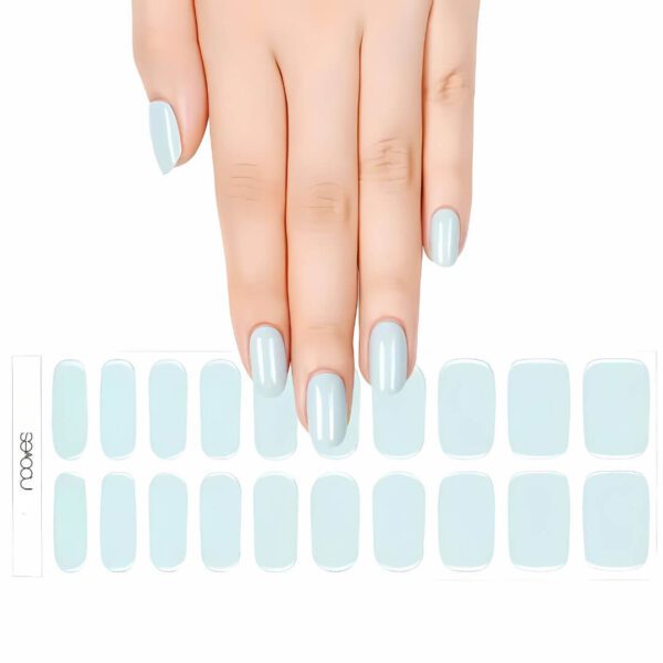 Marca: NOOVES. Imagen: bluesalt5_1.jpg. NOOVES - Láminas de Gel para Uñas|Blue Salt - Azul 20 uds, Uñas de Gel Semicuradas Premium, Gel Nail Stickers,Pegatinas Uñas de Gel, Incluye 1 Lima de Uñas y 1 Palito de Naranjo, Vegano