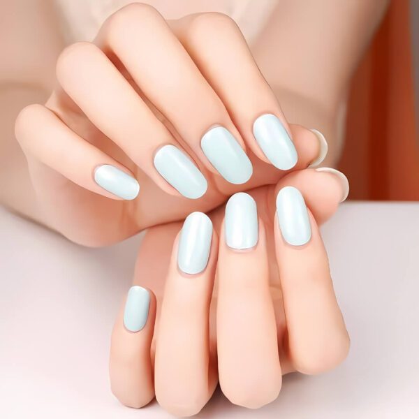 Marca: NOOVES. Imagen: bluesalt9.jpg. NOOVES - Láminas de Gel para Uñas|Blue Salt - Azul 20 uds, Uñas de Gel Semicuradas Premium, Gel Nail Stickers,Pegatinas Uñas de Gel, Incluye 1 Lima de Uñas y 1 Palito de Naranjo, Vegano