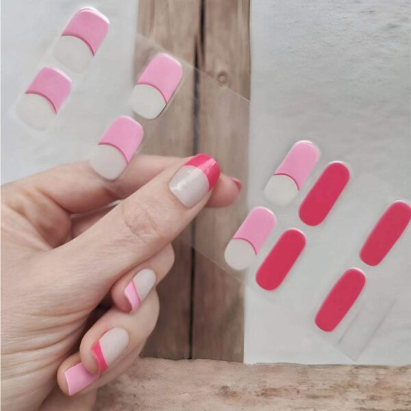 Marca: NOOVES. Imagen: love-vibes_6.jpg. NOOVES NAILS Láminas de Uñas de Gel Precurado Premium - Love Vibes | Francesa | Tiras De Uñas De Gel semicurado| Pegatinas Uñas Semipermanente en Gel| Gel Nail stickers| Uñas de gel Pegatinas