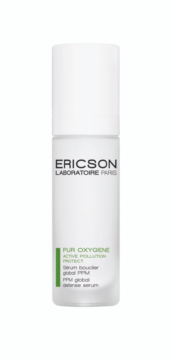 Marca: ERICSON LABORATOIRE PARIS. Imagen: E127HD_cmyk3-copie-scaled.jpg. PUR OXYGEN PPM GLOBAL DEFENSE SERUM