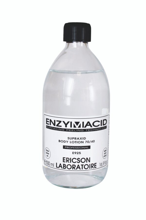 Marca: ERICSON LABORATOIRE PARIS. Imagen: E925-scaled.jpg. ENZYMACID. SUPRAXID BODY LOTION 70/40 bottle of 50