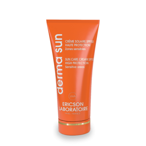 Marca: ERICSON LABORATOIRE PARIS. Imagen: creme-solaire-spf50-.png. DERMA SUN. SUN CARE CREAM SPF 50 tube of 50 ml