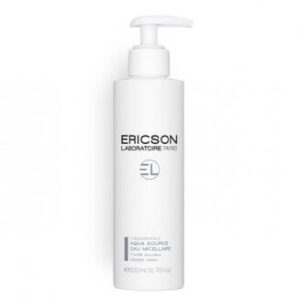 Marca: ERICSON LABORATOIRE PARIS. Imagen: e158-aqua-source-eau-micellare-e1640338840177.jpg. FUNDAMENTALS AQUA SOURCE MICELLAR LOT.CLEAN.DRY SK